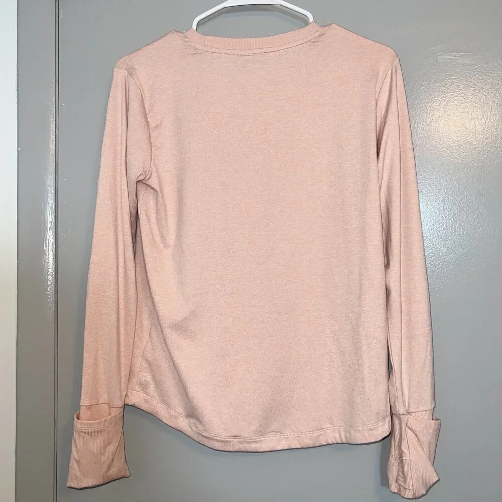 Athleta Girl Long Sleeve with Thumb Holes Light Pink Size XL/14 - Picture 4 of 5